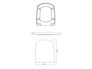 Capac de toaletă Cersanit Carina duroplast K98-0068 foto 3