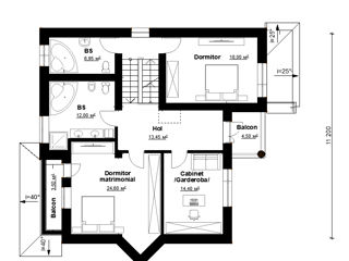 Casă de locuit individuală cu 3 niveluri / S+P+E / 182.5m2 / proiecte / 3D/ arhitect / construcții foto 7