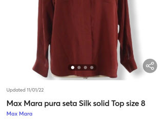 Bluza Vintage de Mătase naturala  De brand "MaxMara" Mar..46 -(L) foto 9