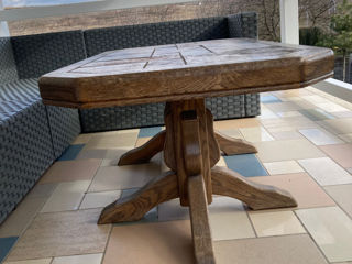 Masa din lemn masiv pentru terasa foto 2