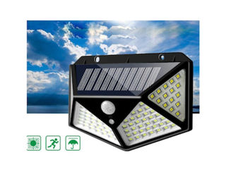 Lampa Cu Incarcare Solara GAIA, 100 LED-uri, Cu Senzor De Miscare.3 moduri foto 4