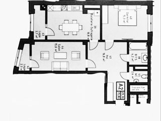 Apartament cu 2 camere, 76 m², Centru, Ialoveni foto 1