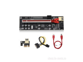 ID-209: Riser ver 011S PRO - Pci-e 1x to 16x usb 3.0 - Райзер для видеокарт 10 конденсаторов foto 1