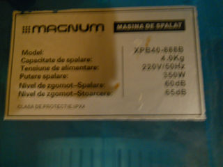 продам стиральную машинку "Magnum" на 4 кг. мощность  - 350 Ватт -в отличном состоянии за 1000 лей foto 6