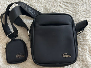 Set De 2 Borsete Genti Lacoste Culoarea Neagra foto 0