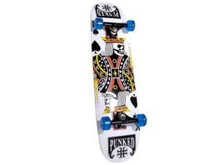 Skateboard Clasic 79X20Cm, Iluminarea Rotilor Lemn foto 2