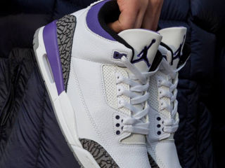 Nike Air Jordan 3 Retro White/Violet Unisex foto 3