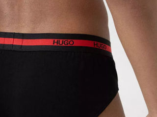 Hugo Boss Two-pack Of Briefs In Stretch-cotton Black Size  L, XL Noi In Cutie foto 4