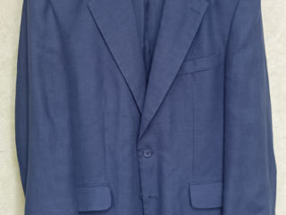 Пиджак льняной синий foto 1