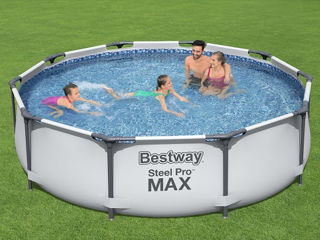 Bestway бассейн steel pro max 396х122 см, 12690 л, метал. каркас+ аксессуары в комплекте !!!