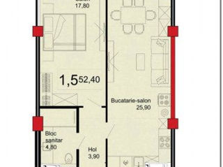 Apartament cu 1 cameră, 49 m², Telecentru, Chișinău foto 6