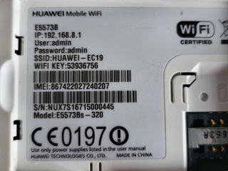 Se vinde 2 modeme 4G Huawei E5573b,huawei E3372 foto 4