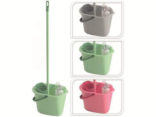Statie De Curatare (Caldare+Storcator 10L Si Mop), 4Culori