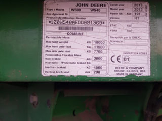 Vind combina John Deer W540 Anul 2013 foto 7