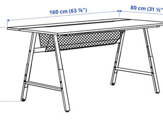 Set de mobilă pentru oficiu IKEA (Negru) foto 6