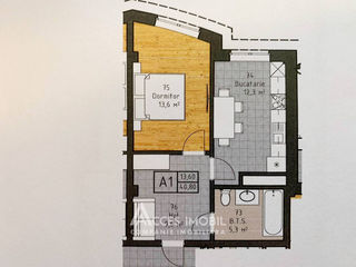 Apartament cu 1 cameră, 41 m², Centru, Ialoveni foto 2