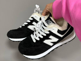 New Balance 574 Black Fur