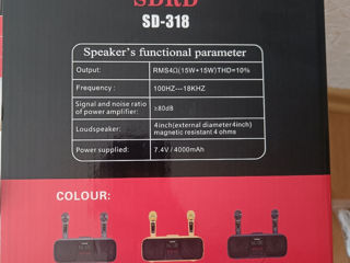 Boxa Portabila Bluetooth cu 2 microfoane 4000mah foto 6