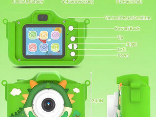 Детская цифровая камера Динозавр и Единорог Camera digitala pentru copii foto 2