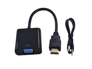 HDMI to VGA адаптер +audio, хорошо подходит для новых видеокарт и Playstation 3(бесплатная доставка) foto 1