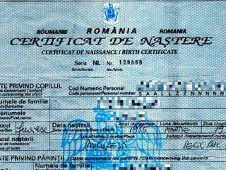 Certificat de nastere si casatorie/Buletin roman/Permis de conducere/Alocatii/Pasaport roman foto 1