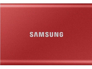 .500Gb (Usb3.2/Type-C) Samsung Portable Ssd T7 , Red (85X57X8Mm, 58G, R/W:1050/1000Mb/S)