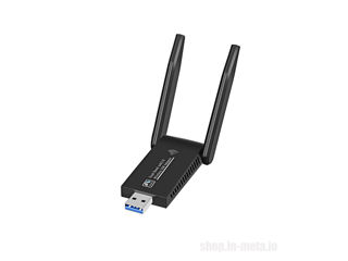 WiFi Адаптер USB 1300Mbps USB 3.0 Двойной 2,4G / 5G Previous  WiFi Адаптер USB 1300Mbps USB 3.0 Двой foto 1