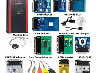 IPROG + set  adaptere ( Mercedes cheei..)Tot setul nouBun pentru programări chei   ,odometre foto 4