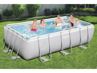 Piscine Bestway Power Steel  404x201x100cm, 6478L, carcas metal cu pompă, scară  - livrare, credit !