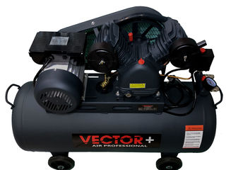 Компрессор vector+  2200w 100l (масляный с ременным приводом) / compresor de aer cu curea de transmi foto 3