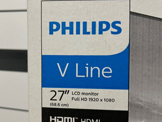 Новый с коробкой!!! Phillips 27  встроенные динамики FullHD большой 75 hz без рамок HDMI VGA foto 8