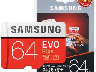 Micro SD Samsung Evo Plus 64 Gb + usb/sd adapter - 260 lei. foto 1