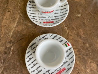 Set doua cescute de cafea noi din portelan din Italia