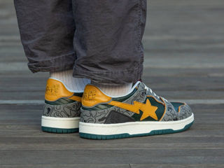 A Bathing Ape Bape Sk8 Sta Khaki/Grey foto 10