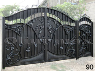 Porți, garduri, balustrade, copertine, gratii, uși metalice și alte confecții din fier forjat. foto 7