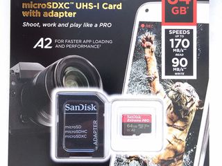 Samsung EVO Plus 128Gb, 64Gb. Sandisk Extreme PRO 64GB, Sandisk Extreme 128 Gb. foto 4