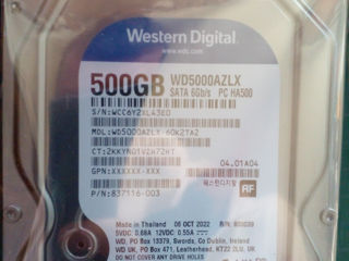 Western Digital Blue WD5000AZLX, Toshiba DT01ACA050 new