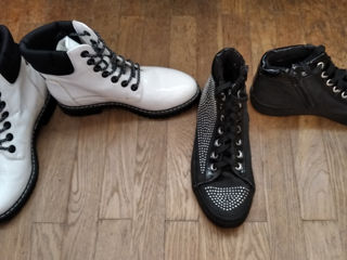 Новые кожаные туфли "Josmo" 34 р. - 400 л., новые белые лаковые ботинки "Graceland" 36 р. - 500 л., foto 2