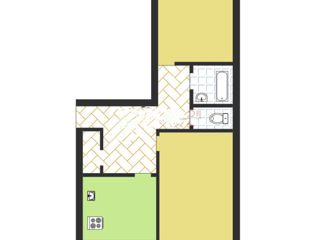 Apartament cu 2 camere, 54 m², Ciocana, Chișinău