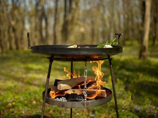 Сковорода из металлического диска с подставкой для огня, с крышкой 50 см  доставка по Молдове  Садж foto 9