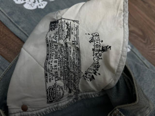 Pantaloni denim tears și curele:Burbarry(cu 2 pârți),2 louis vuitton și Amiri foto 2