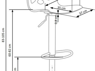 Scaun de bar modern cu design original foto 4