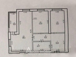 Apartament cu 2 camere, 86 m², Durlești, Chișinău foto 12