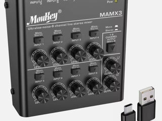 Moukey MAMX3 Ultra-Low Noise 8 Channels Stereo Line Mixer