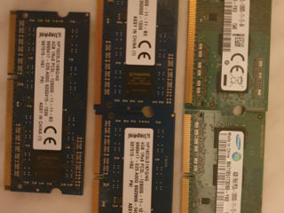 Продаются 5 планок памяти для ноутбука DDR3
