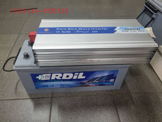 Set invertor 600,1000,2000,3000w+acumulator 100ah foto 4