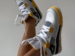 Nike Air Jordan 4 Retro White/Yellow Unisex foto 7