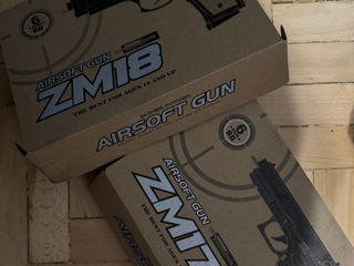 Новый игрушечный металлический - ZM17 - 800л. ZM18 Bereta airsoft - 900л. foto 3