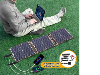 Солнечная панель из=3=Больших секций-портативная-складная для зарядки=12v=АКБ=телефонов и Power-Bank foto 3