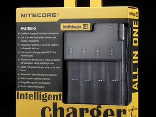 Универсальное зарядное устройство Nitecore Intellicharger i2 i4 d2 d4. foto 2